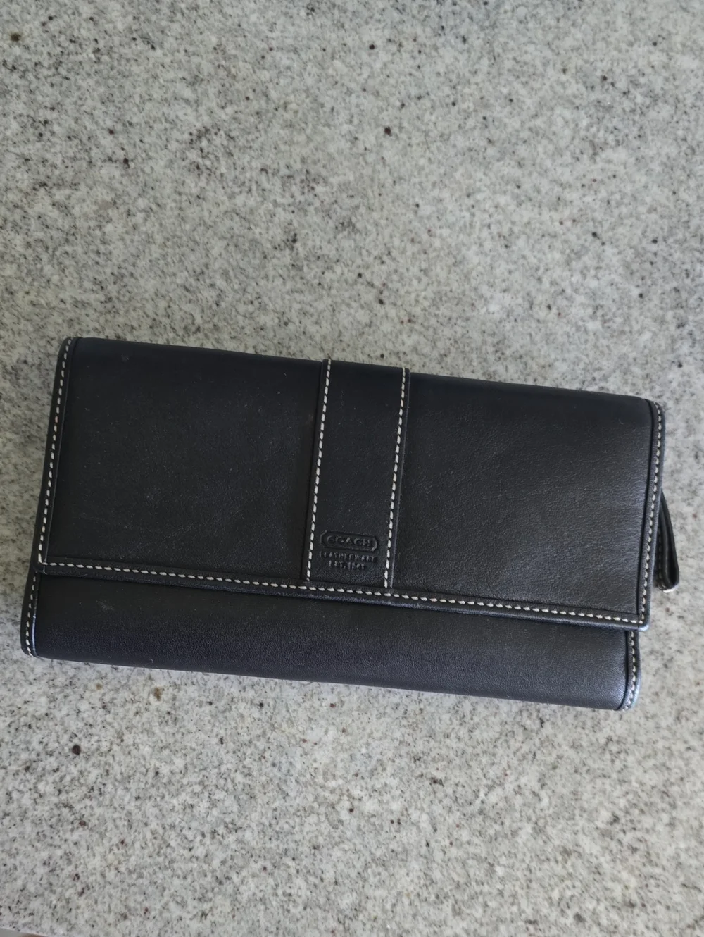 Coach Black Leather Continental Wallet